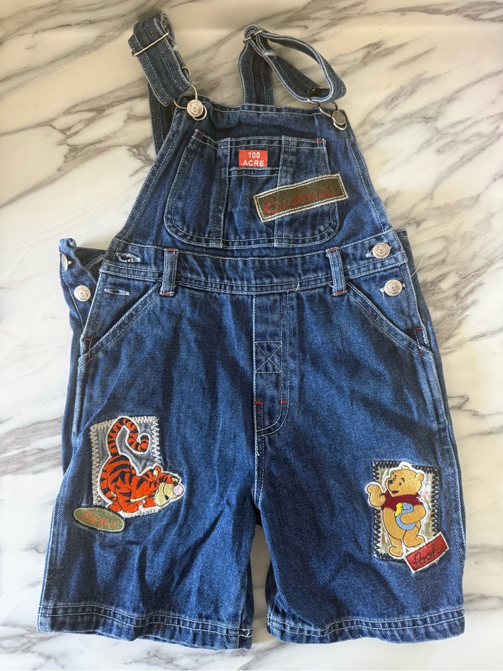 vintage ✨ 90’s Winnie The Pooh 100 Acres Shortalls